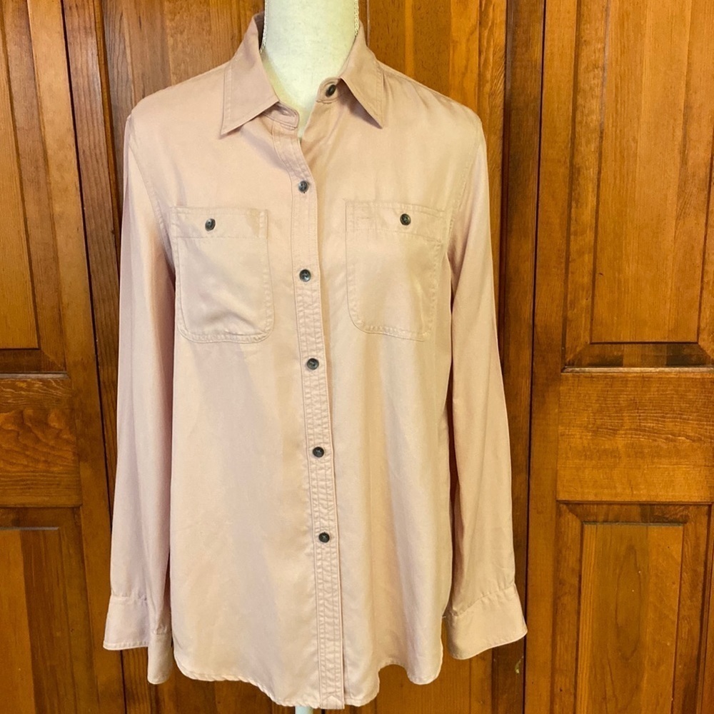 Chaps Button Down Blouse Medium Preowned